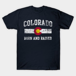 Retro Colorado Born And Raised Home Love T-Shirt